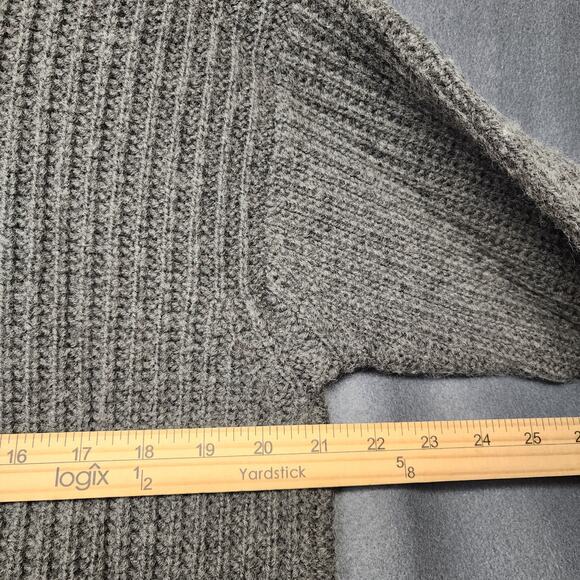 Eddie Bauer Sweater Mens Small EBTEK Wool Blend Grey Black Vintage Hong Kong 90s - Picture 7 of 13